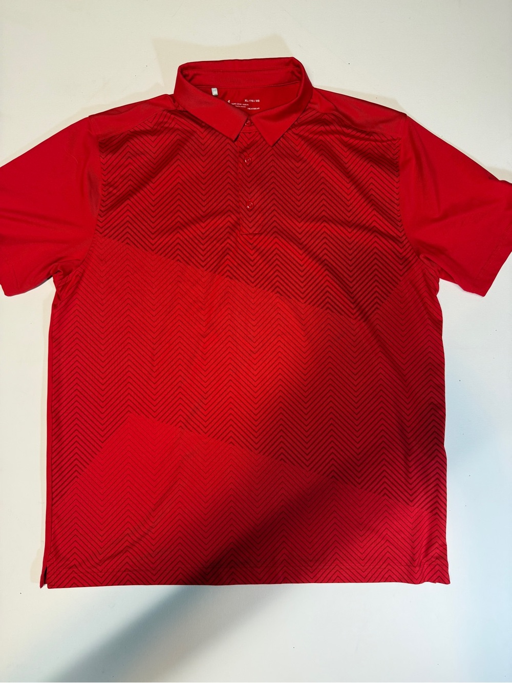 Under Armour Red Chevron-Pattern Performance Polo